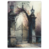 ゴシック墓地ゲートシリーズデザイン12 クリップボード (裏面)