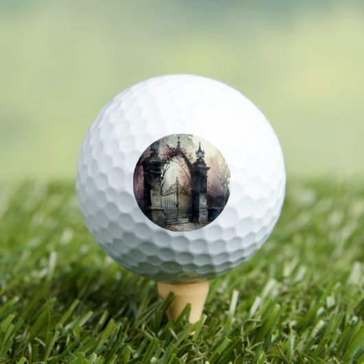 ゴシック墓地ゲートシリーズデザイン12 ゴルフボール (インサイチュ 木)