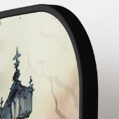 ゴシック墓地ゲートシリーズデザイン12 ピックルボールラケット (左詳細)