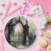 ゴシック墓地ゲートシリーズデザイン12 ペーパープレート (パーティー)