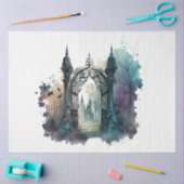 ゴシック墓地ゲートシリーズデザイン4 薄葉紙 (クラフト)