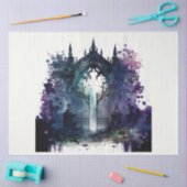 ゴシック墓地ゲートシリーズデザイン6 薄葉紙 (クラフト)