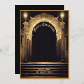 ゴシック墓地シーンメリークリスマスホリデーカード シーズンカード (正面/裏面)