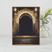 ゴシック墓地シーンメリークリスマスホリデーカード シーズンカード (スタンド正面)