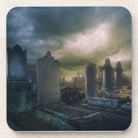 ゴシック墓地ドリンクコースター コースター (正面)