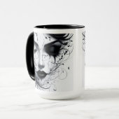 ゴシック女性の顔 マグカップ (正面左)