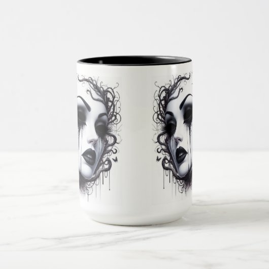 ゴシック女性顔 マグカップ (中央)