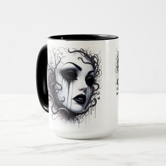 ゴシック女性顔 マグカップ (正面左)