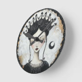 ゴシック女王 ラウンド壁時計 (傾斜)