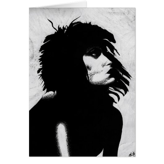 ゴシック女神ウーマンポートレートアイコニックファッションアート (正面)