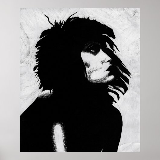 ゴシック女神ポートレートオリジナルアートポスタープリント ポスター (正面)