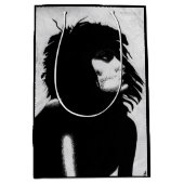 ゴシック女神ポートレートオリジナルアート白黒 ミディアムペーパーバッグ (正面)