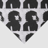 ゴシック女神ポートレートオリジナルアート白黒 薄葉紙 (詳細)