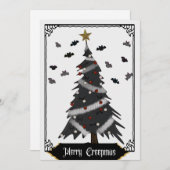 ゴシック好きのための不気味なクリスマス シーズンカード (正面/裏面)