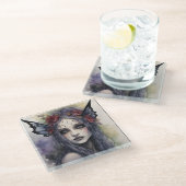 ゴシック妖精のジワリー記念ボックス ガラスコースター (アングル)