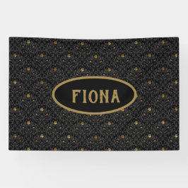 ゴシック子供部屋ブラックバラダマスクパーソナライズされた 横断幕