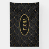 ゴシック子供部屋ブラックバラダマスクパーソナライズされた 横断幕 (縦)