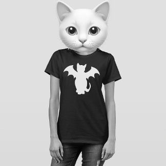 ゴシック子猫こうもり猫用シャツ Tシャツ