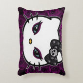 ゴシック子猫スカルボウ アクセントクッション (正面(垂直))