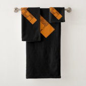 ゴシック宗教クロスブラックオレンジファ異教のイア  バスタオルセット (インサイチュ)