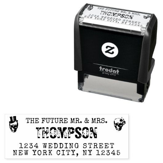 ゴシック差出人住所未来ミセス結婚ズ セルフインキングスタンプ (インサイチュ)