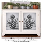 ゴシック市松模様タコの珍奇FX3L 薄葉紙