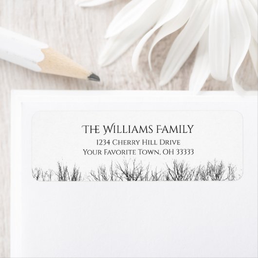 ゴシック幽霊のよく出るウッズハロウィーン差出人住所 ラベル (インサイチュ)