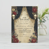 ゴシック幽霊のよく出るキャンドルライトハロウィーン 招待状 (スタンド正面)