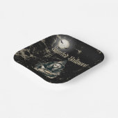 ゴシック幽霊のよく出るハウスウィッチハロウィーンの衣装パーティー ペーパープレート (傾斜あり)