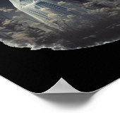 ゴシック幽霊インザフォレストヴィンテージフローラ幽霊ハ ポスター (角)