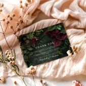 ゴシック庭園の結婚式ロマンス サンキューカード