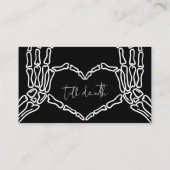 ゴシック式の結婚式の招待、ムーディー死ぬまで エンクロージャーカード (裏面)