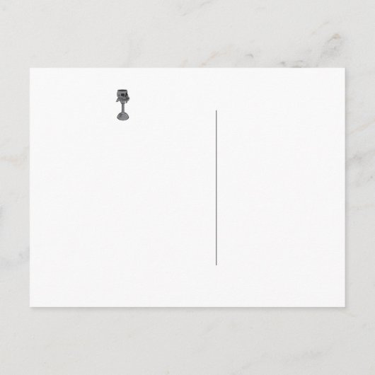 ゴシック式の結婚式の日付のはがきを保存 案内ポストカード (裏面)