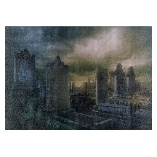 ゴシック式墓地ガラス製裁断板 カッティングボード (正面)