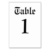 ゴシック式結婚式受付テーブル番号 テーブルナンバー (裏面)