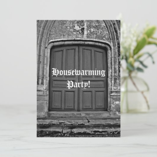 ゴシック引っ越し祝いパーティーパーティー 招待状 (スタンド正面)