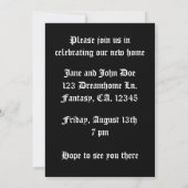 ゴシック引っ越し祝いパーティーパーティー 招待状 (裏面)