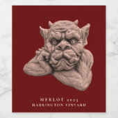 ゴシック彫刻モックアッカスタムプのワインラベル ワインラベル (シングルラベル)