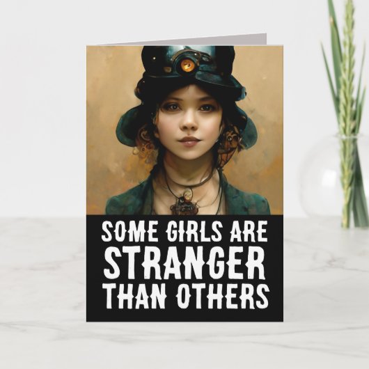 ゴシック性女変誕生日グリーティングカード カード (正面)