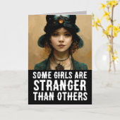 ゴシック性女変誕生日グリーティングカード カード (黄色い花)