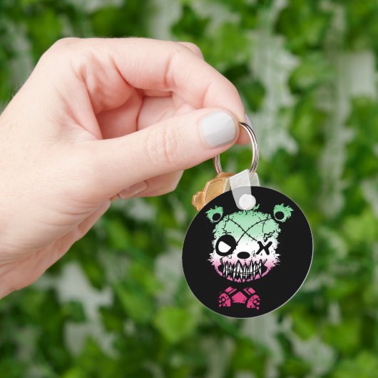 ゴシック性愛プライド旗色熊 キーホルダー (手)