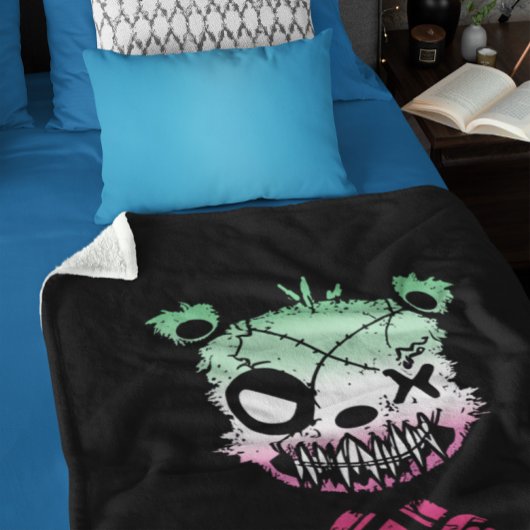 ゴシック性愛プライド旗色熊 シェルパブランケット