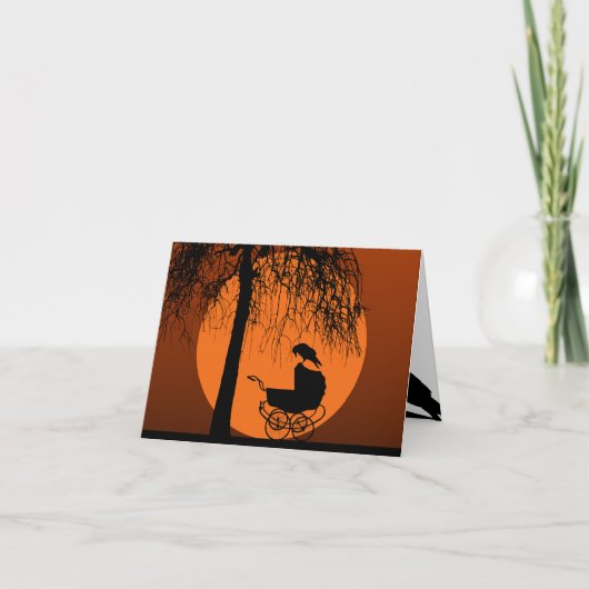 ゴシック恐怖ベビーシャワー サンキューカード (正面)