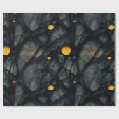 ゴシック感じ暗黒と黄 ラッピングペーパー (フラット)