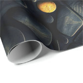 ゴシック感じ暗黒と黄 ラッピングペーパー (ロールコーナー)