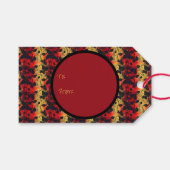 ゴシック感じ暗黒の黄色 ギフトタグ (正面(横))