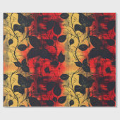 ゴシック感じ暗黒の黄色 ラッピングペーパー (フラット)