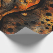 ゴシック感じ暗黒の黄色 ラッピングペーパー (角)