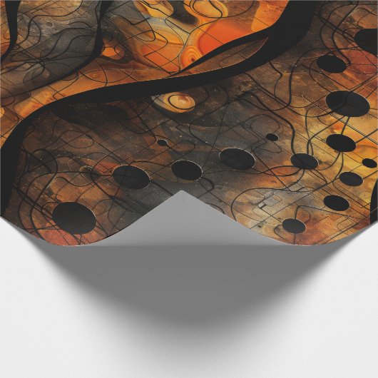 ゴシック感じ暗黒の黄色 ラッピングペーパー (角)