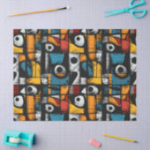 ゴシック感じ暗黒、赤、黄抽象芸術 薄葉紙 (クラフト)